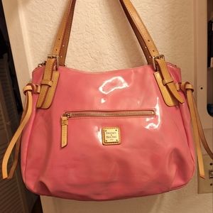 Dooney and Bourke Patent Leather Shoulder Bag -Pink